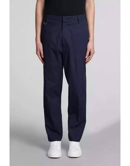 Low Brand George Pants In Blue Cotton
