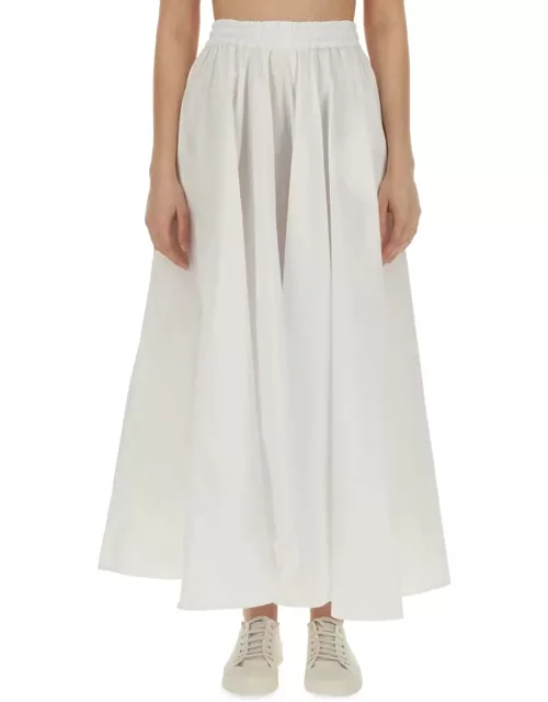 Aspesi White Flared Skirt