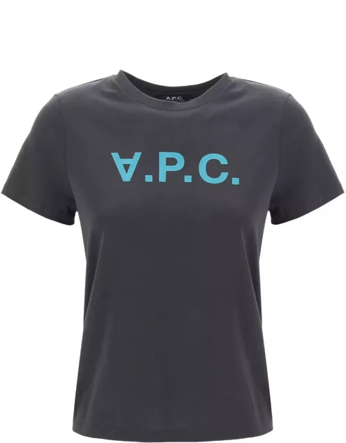A.P.C. T-shirt With Flocked Vpc Logo