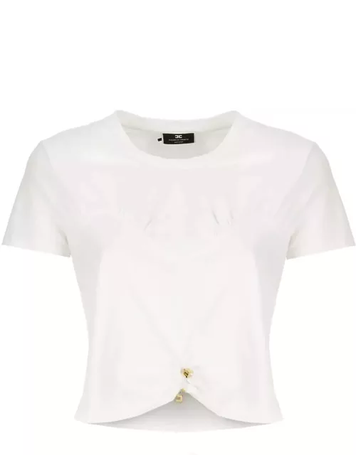 T-shirt With Drape Elisabetta Franchi