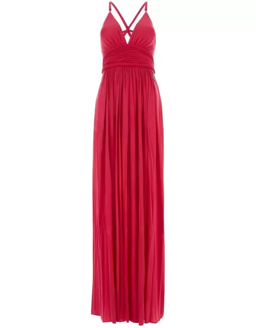 Elisabetta Franchi Red Carpet Dress With Intertwined Strap