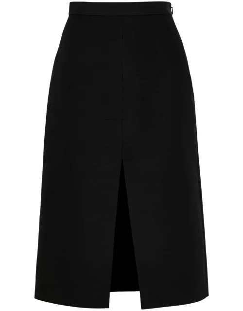 Khaite Fraser Faille Midi Skirt - Black