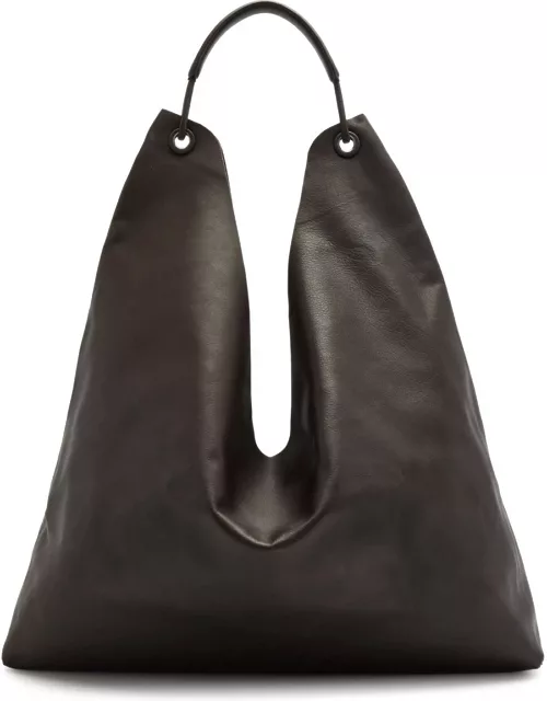 The Row Bindle 3 Leather Shoulder bag - Dark Brown