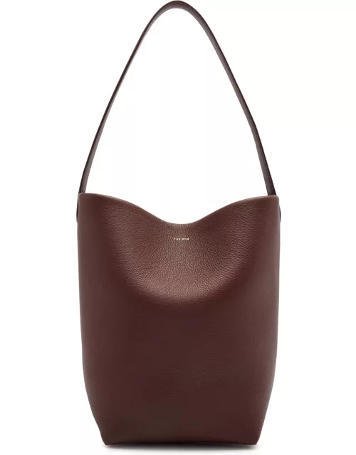 The Row N/S Park Medium Leather Tote - Brown