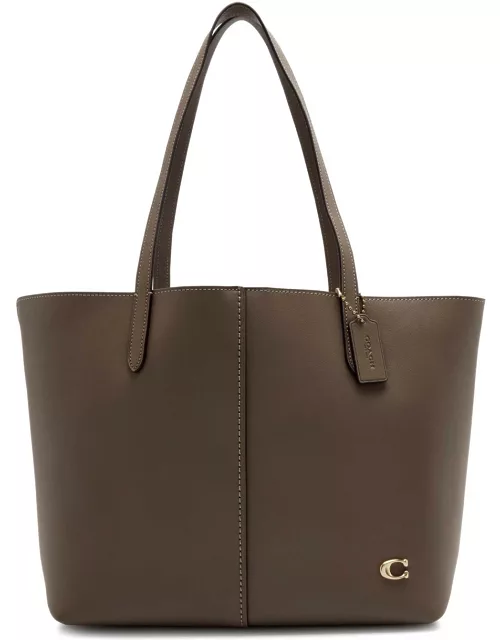 Coach North Leather Tote - Taupe