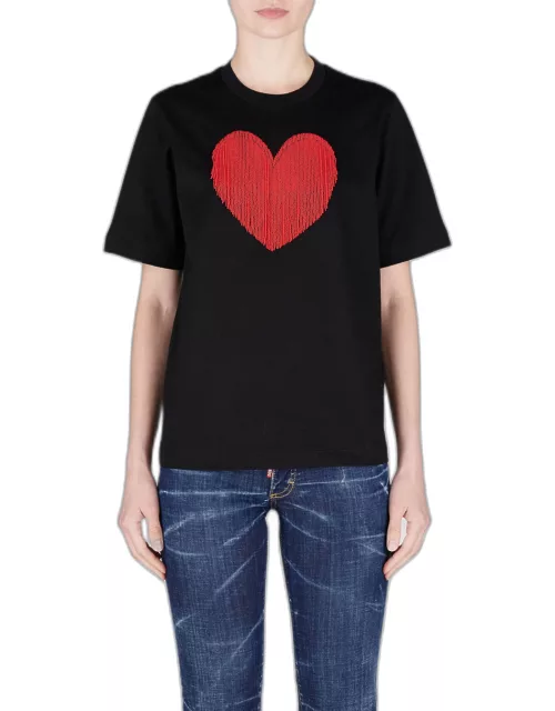 Dsquared2 Heart Embellished Crewneck T-shirt