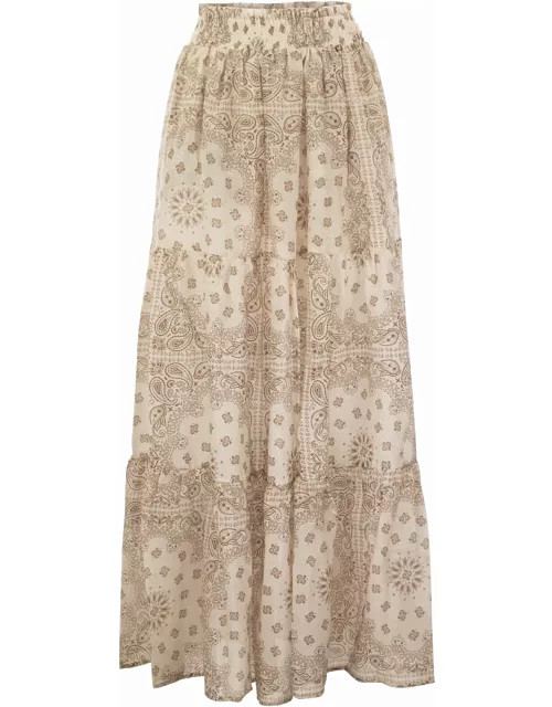 MC2 Saint Barth Cheyenne - Long Skirt In Cotton And Silk.