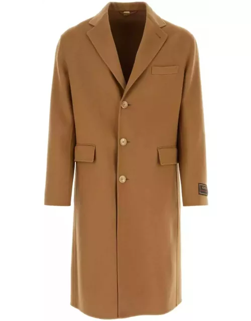 Gucci Camel Wool Blend Coat