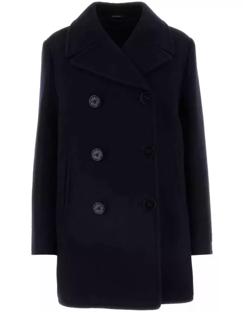 Prada Midnight Blue Wool Blend Coat