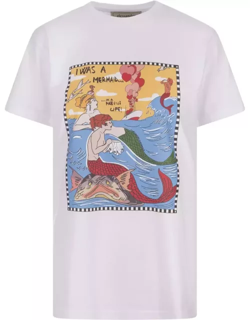 Alessandro Enriquez White i Was A Mermaid T-shirt