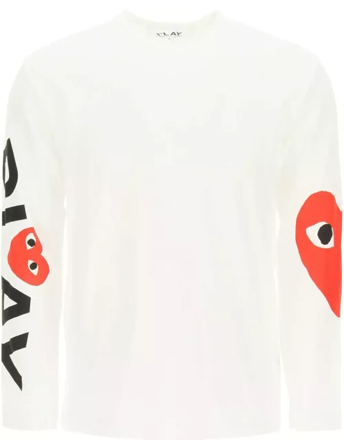 Comme des Garçons Play Logo Print Long-sleeved T-shirt