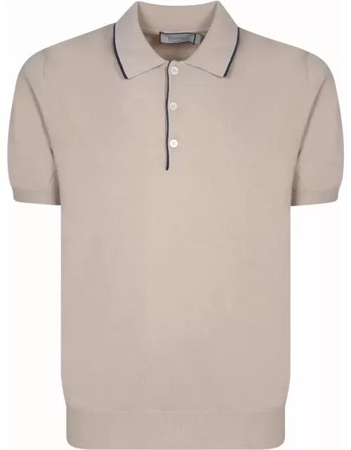 Canali Edges Blue/beige Polo Shirt