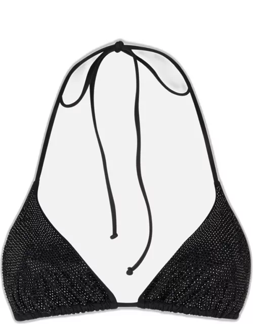 MC2 Saint Barth Woman Triangle Top Swimsuit With Black Stras