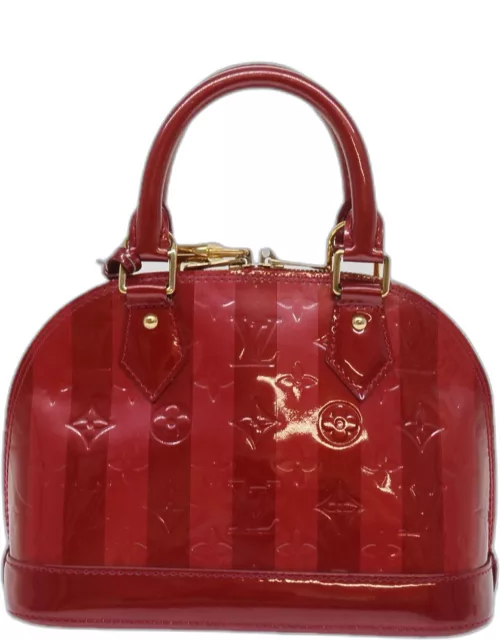 Louis Vuitton Red Patent Leather Alma BB Top Handle Bag