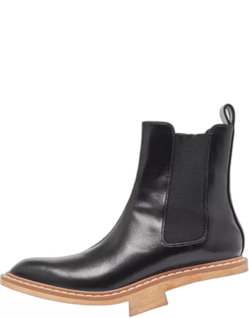 Stella McCartney Black Faux Leather Ankle Boot