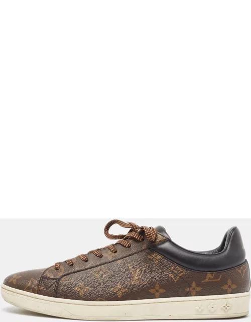 Louis Vuitton Brown Monogram Canvas And Leather Frontrow Sneaker