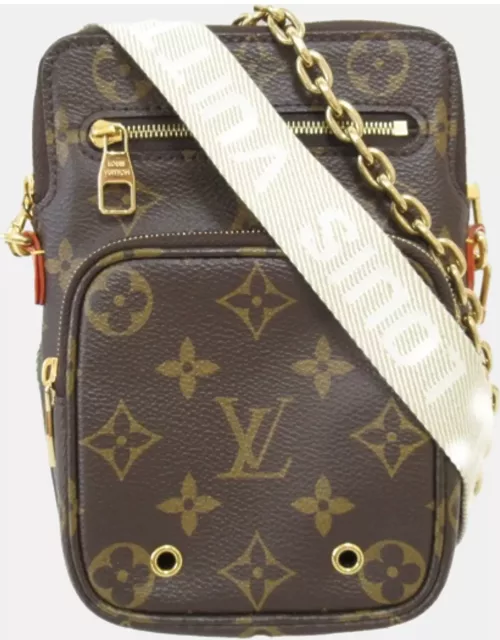 Louis Vuitton Brown Canvas Monogram Utility Phone Sleeve Bag