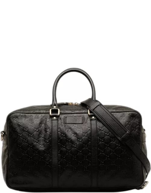 Gucci Black Guccissima Travel Bag