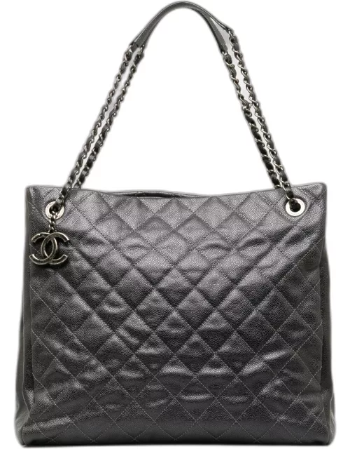 Chanel Black Large Caviar Chic Shopping Tote