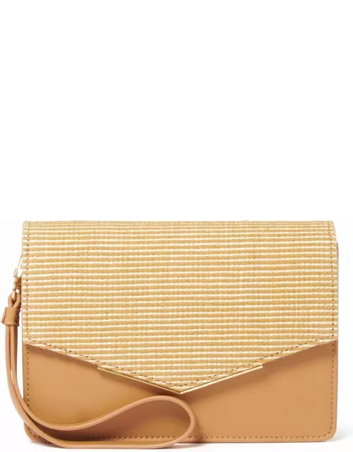 Forever New Women's Waverly Weave Phone Purse in Natural/Tan Polypropylene/Polyurethane/Polyester