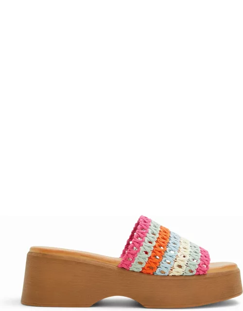 ALDO Yassu - Women's Platform Sandal Sandals - Multicolor Crochet Textile