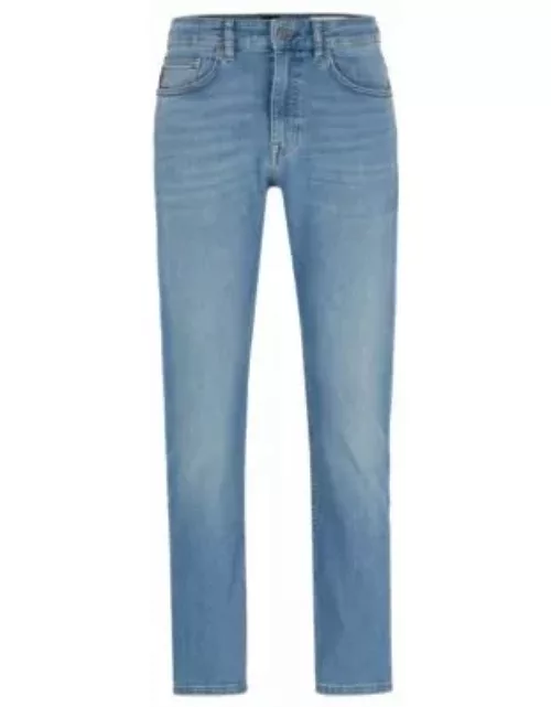 Slim-fit jeans in blue super-stretch denim- Blue Men's Jean