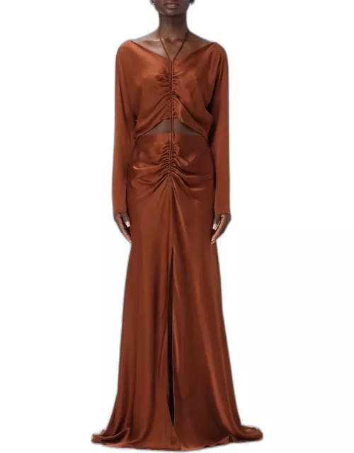 Dress ALBERTA FERRETTI Woman colour Brown