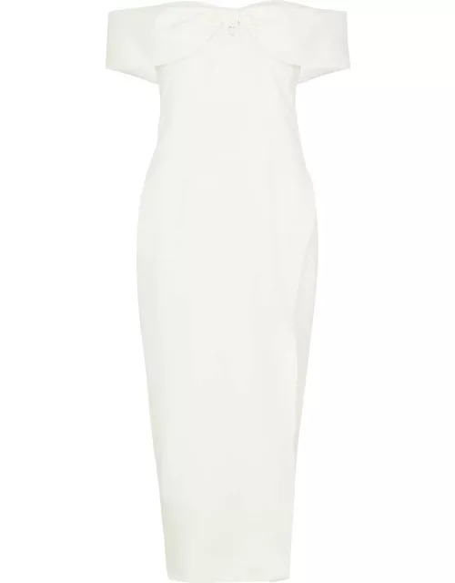 Self-portrait Bow Off-the-shoulder Midi Dress - White - 10 (UK10 / S)