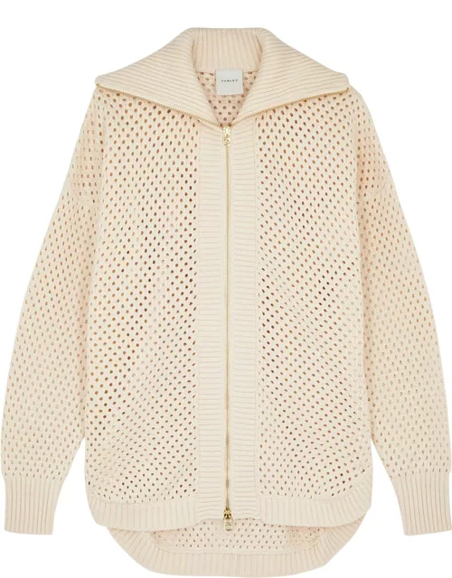 Varley Finn Open-knit Cotton Jacket - Ivory - L (UK14 / L)