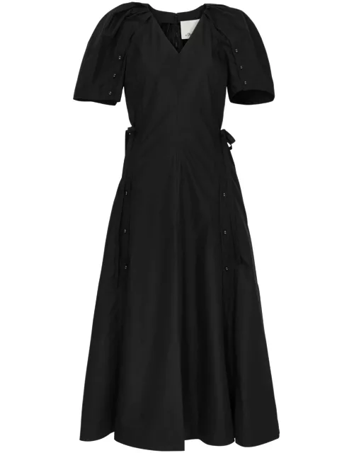 3.1 Phillip Lim Bloom Cotton-blend Poplin Midi Dress - Black - 6 (UK10 / S)