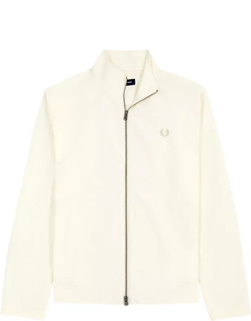Fred Perry Logo-embroidered Cotton Track Jacket - Ecru