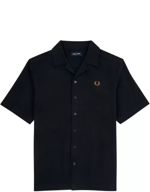 Fred Perry Logo-embroidered Cotton Shirt - Navy