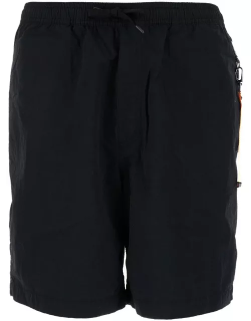 Parajumpers Black Bermuda Shorts With Drawstring In Techno Fabric Man