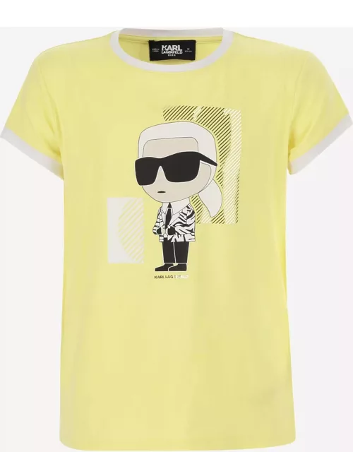 Karl Lagerfeld Cotton Blend T-shirt With Logo