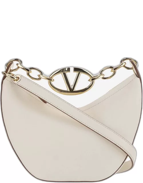 Valentino Garavani Mini Hobo Vlogo Moon Bag In Nappa Leather With Chain
