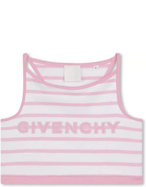 Givenchy Crop Top With Striped Embroidery