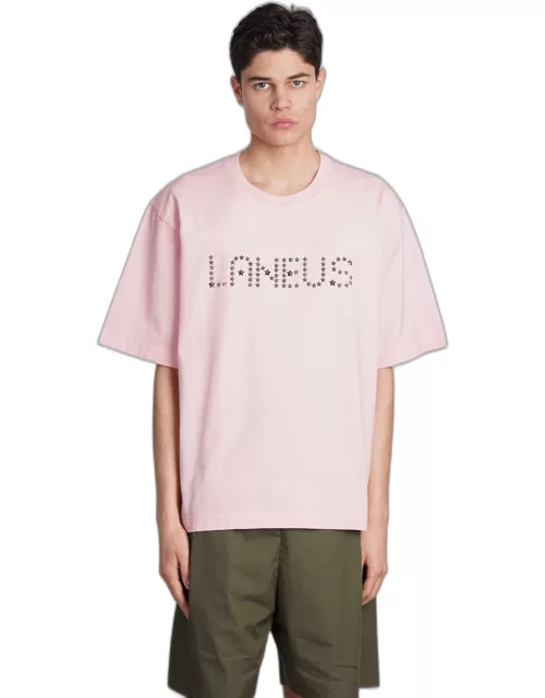 Laneus T-shirt In Rose-pink Cotton