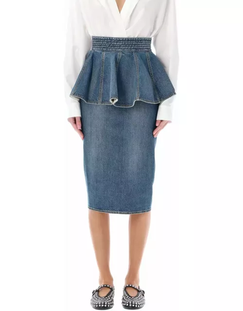 Alaia Denim Skirt Belt