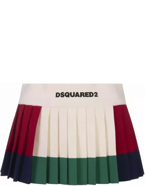 Dsquared2 Multicolour Pleated Mini Skirt