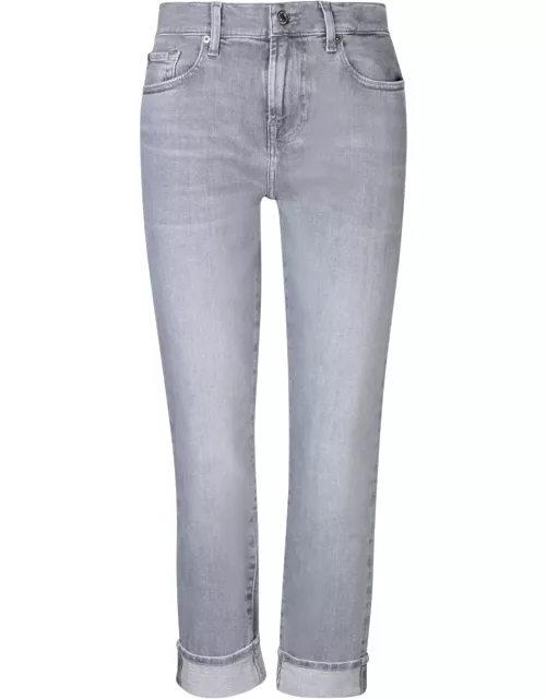 7 For All Mankind Relaxed Skinny Grey Jean