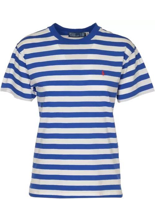 Polo Ralph Lauren Stripe Logo Embroidered T-shirt