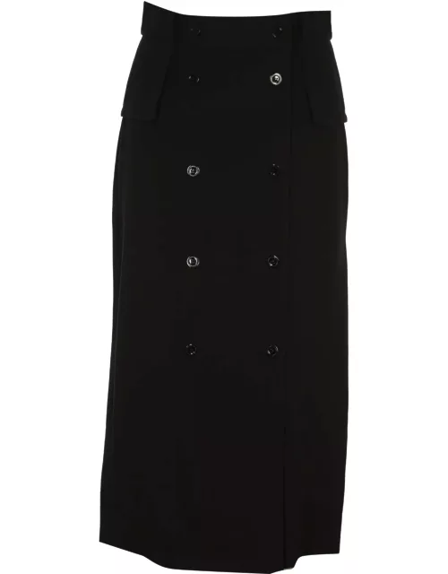 Alberta Ferretti Buttoned Long Skirt