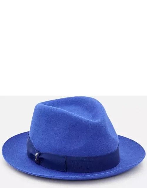 Borsalino Brushed Felt Short Brim Fedora Hat