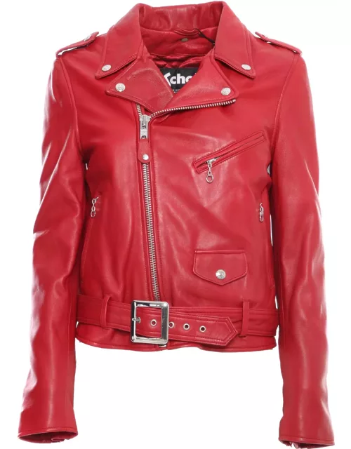 Schott NYC Red Leather Jacket