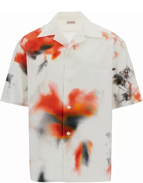 Alexander McQueen Bowling Shirt With Multicolor Print