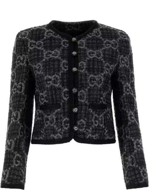 Gucci Embroidered Tweed Blazer