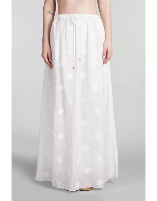 Holy Caftan Gown Lev Skirt In White Cotton