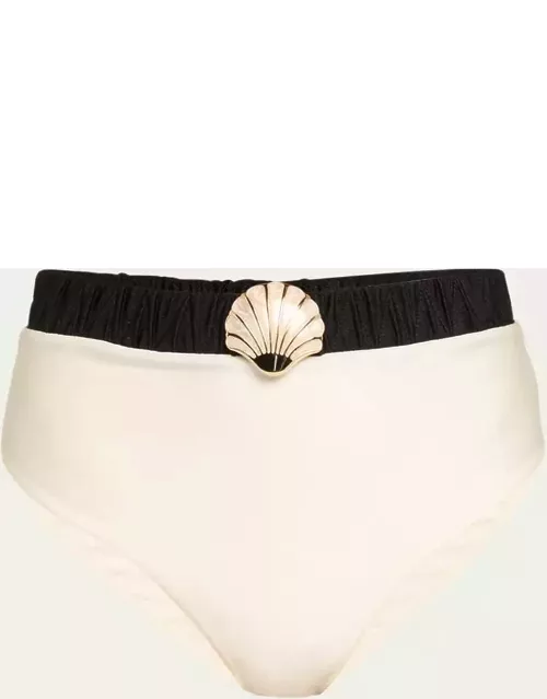 Seashell High-Waist Bikini Bottom