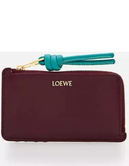 Loewe Knot Coin Leather Cardholder Red TU