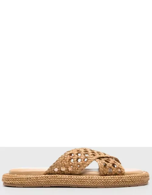 Flat Sandals CASADEI Woman colour Straw Yellow